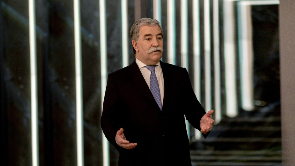 Manuel Durães Rocha speaks at the International Gathering of Agricultural Students