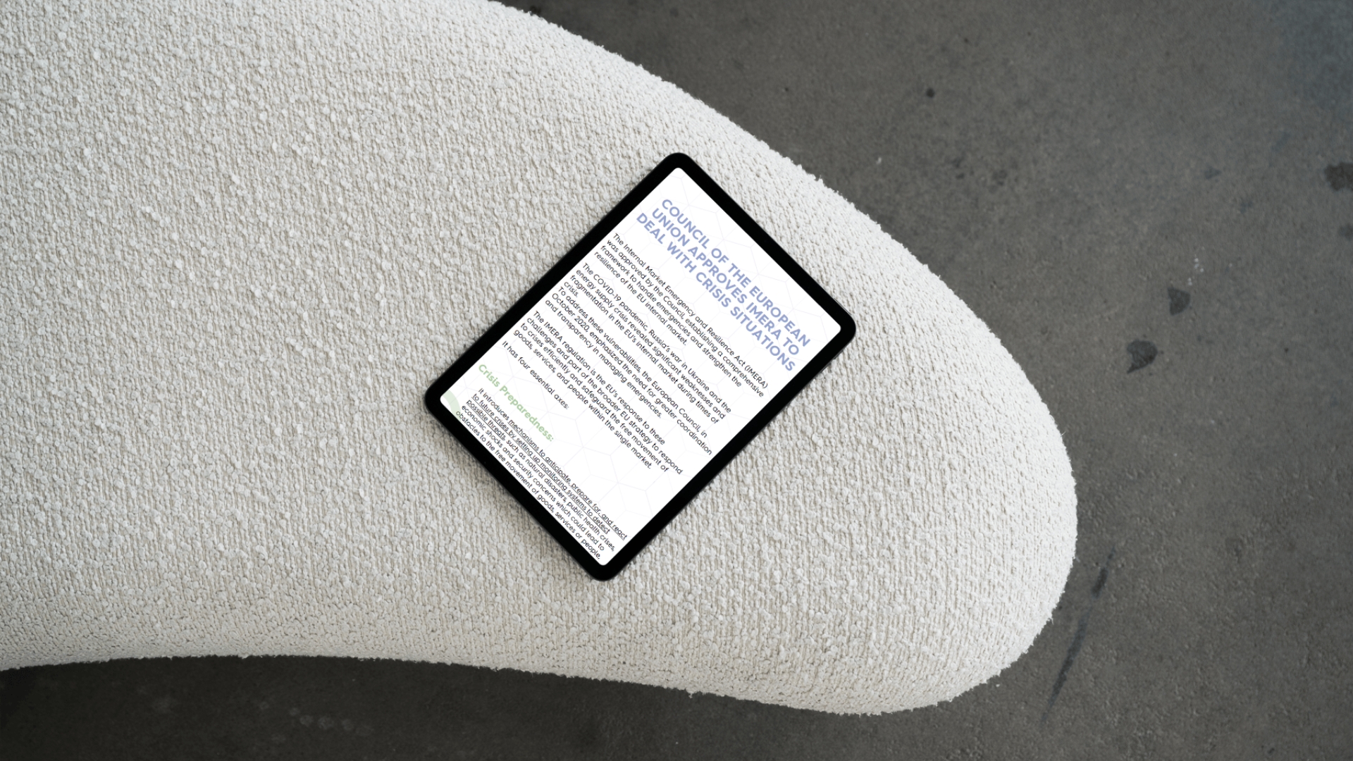 Council of the European Union approves IMERA to deal with crisis situations