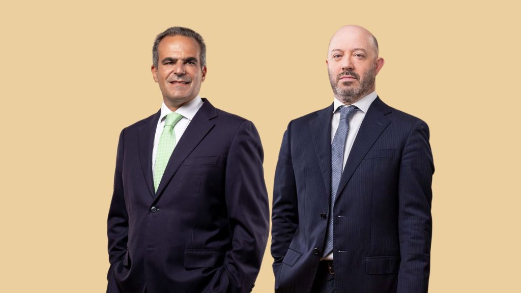 Alexandre Miguel Mestre and Francisco Costa Leite attend the II Conference on Vine and Wine Law